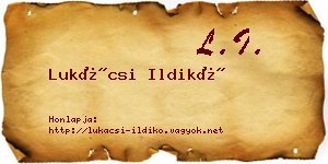 Lukácsi Ildikó névjegykártya